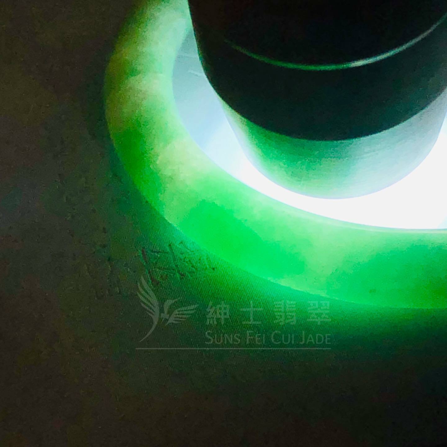 滿綠甜色圓鐲 50.6mm