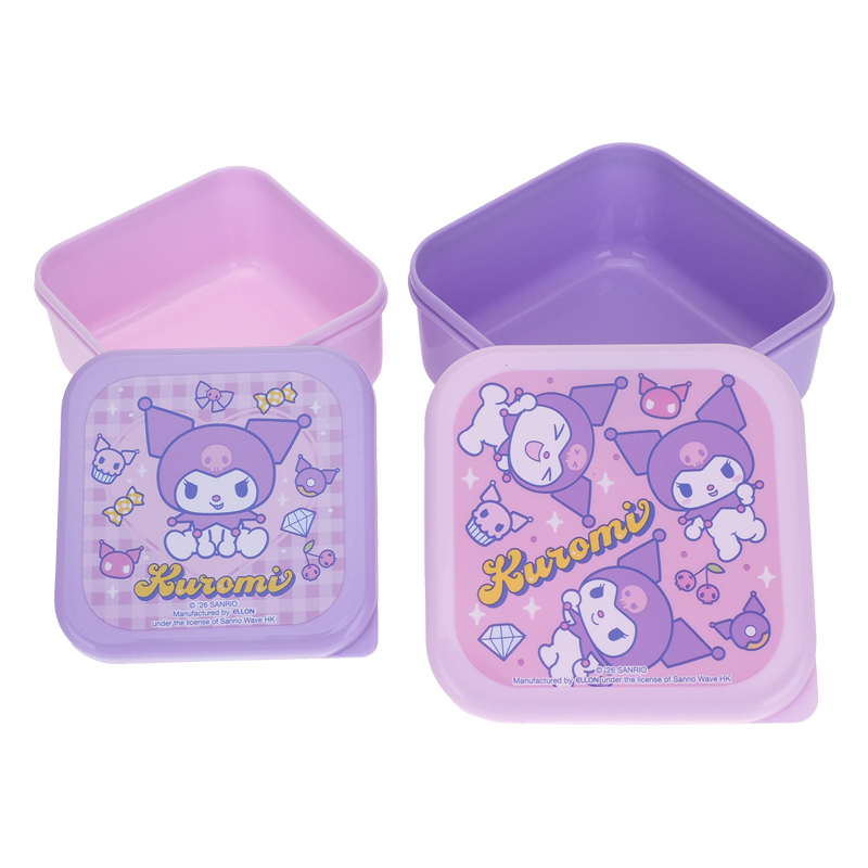 Kuromi Plastic Snack Box (Set of 2) 多用途膠盒 (2個裝)