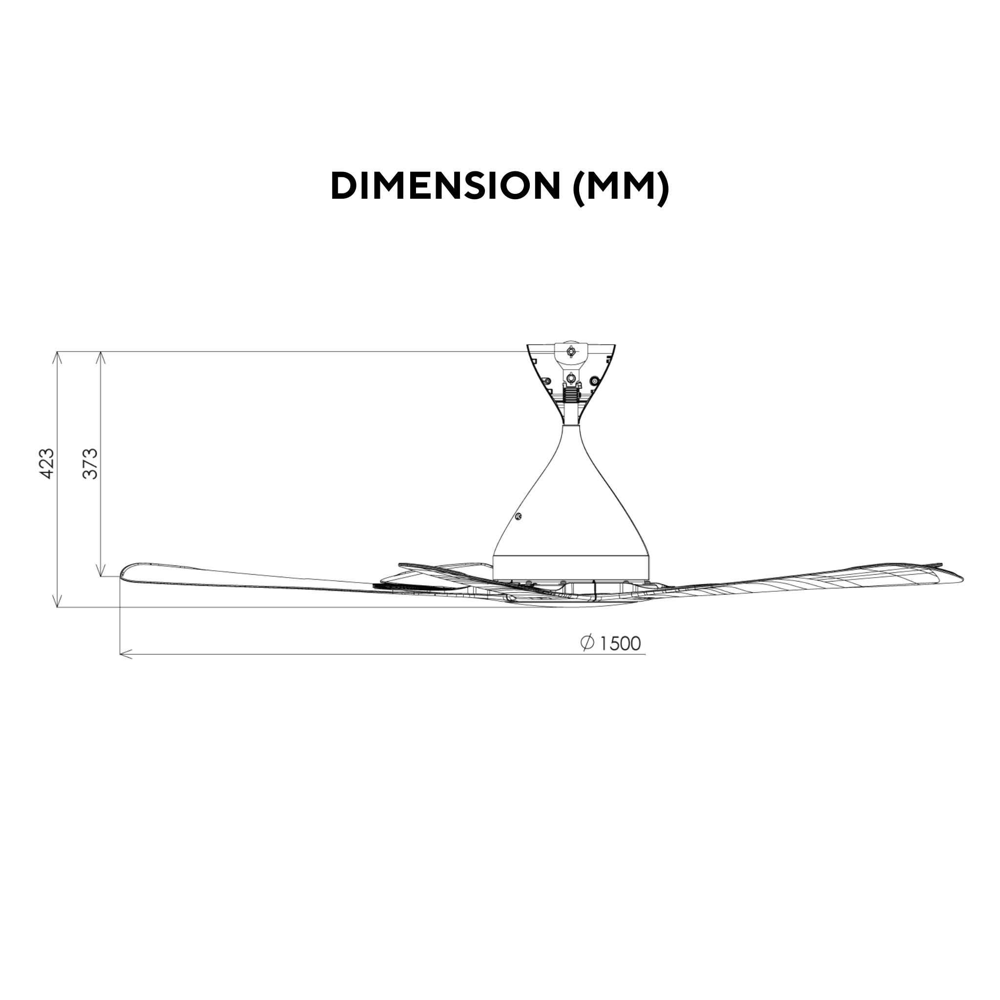 KDK 60" Ceiling Fan WiFi LED DC Motor (K15UC)
