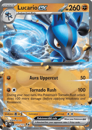 Pokemon TCG Prismatic Evolutions - Lucario EX-051/131