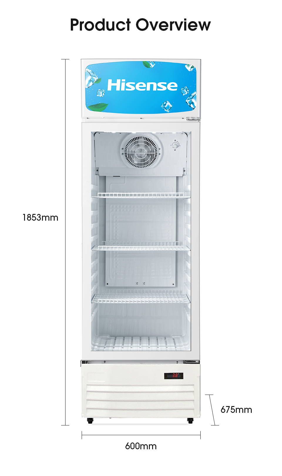 Hisense 320L Commercial Showcase Chiller (EXHSC-320FLG)