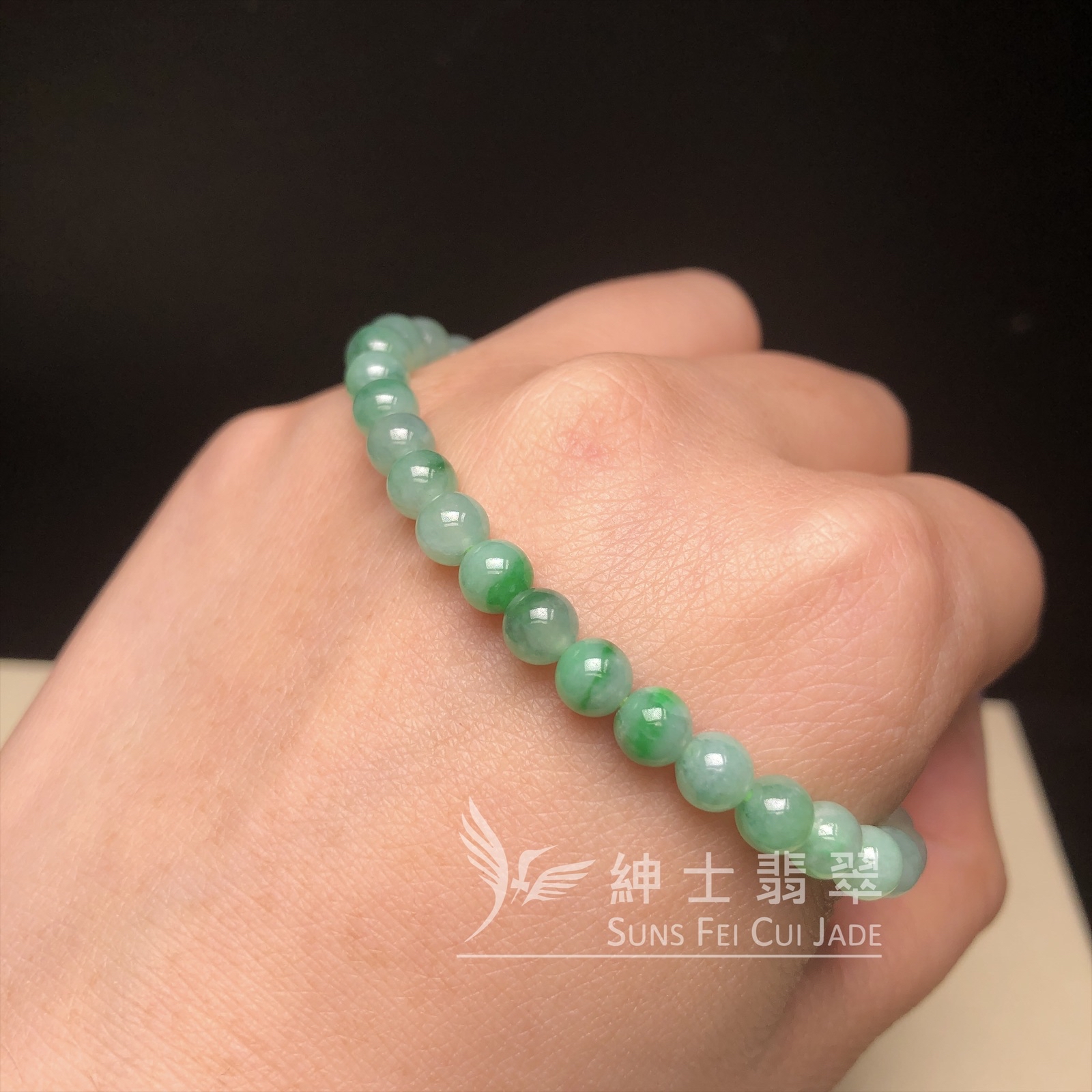 CA00607 漸變冰綠米珠串