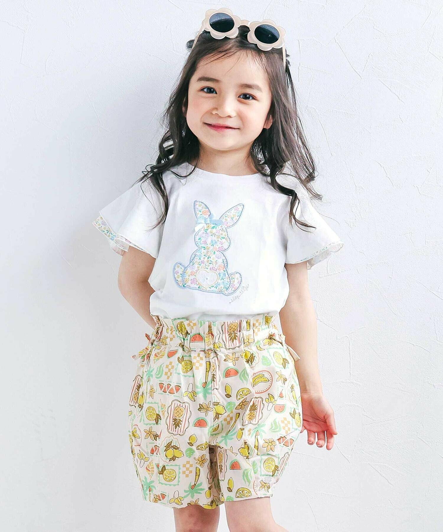 🆕【⭐訂購⭐】🌀 🇯🇵 日本直送 碎花兔仔圖案 飄逸雙層蝴蝶袖 上衣［2款選］🌀[ELDA-0149][260516]