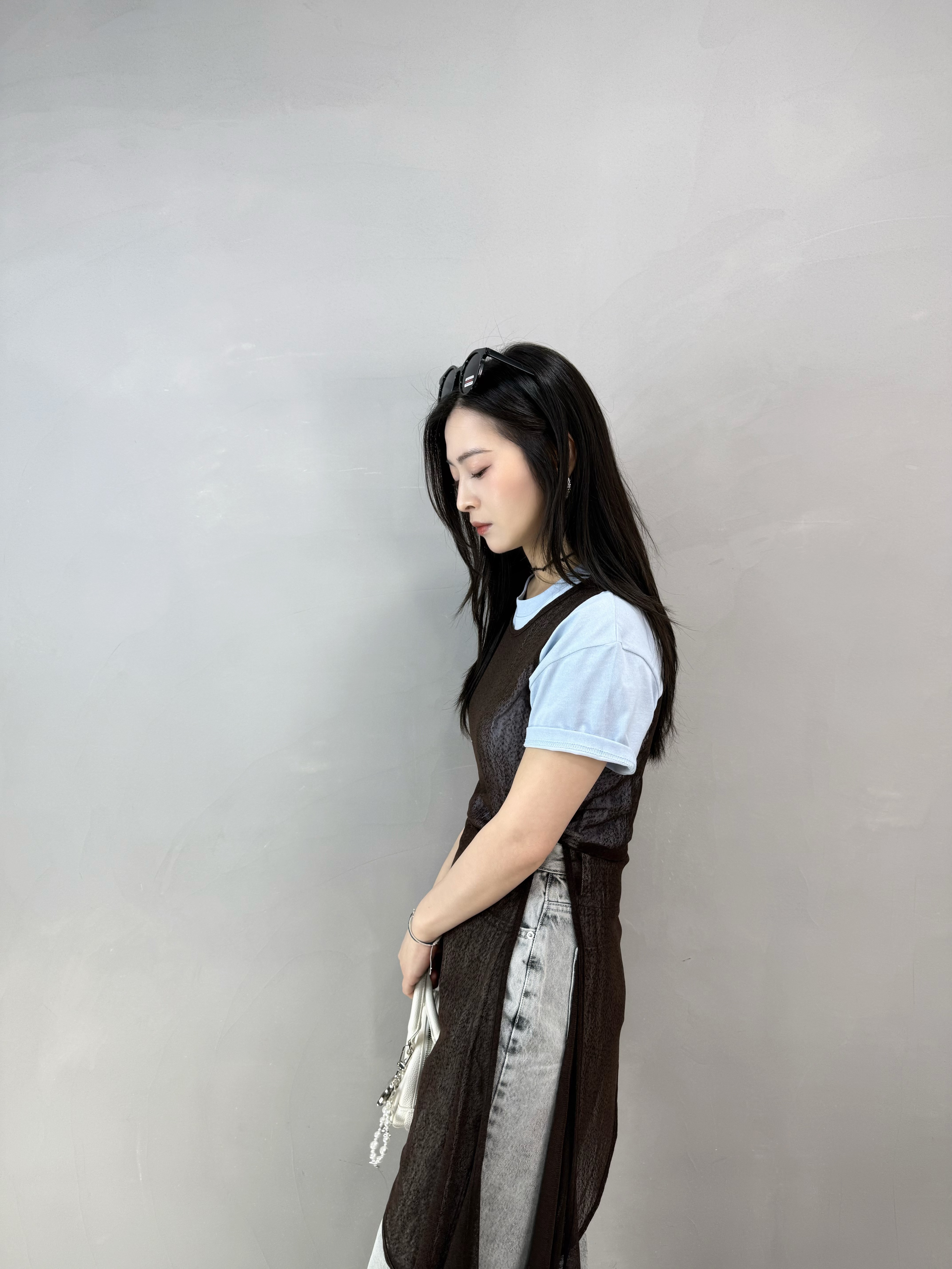 I78 斜Cut開叉網背心