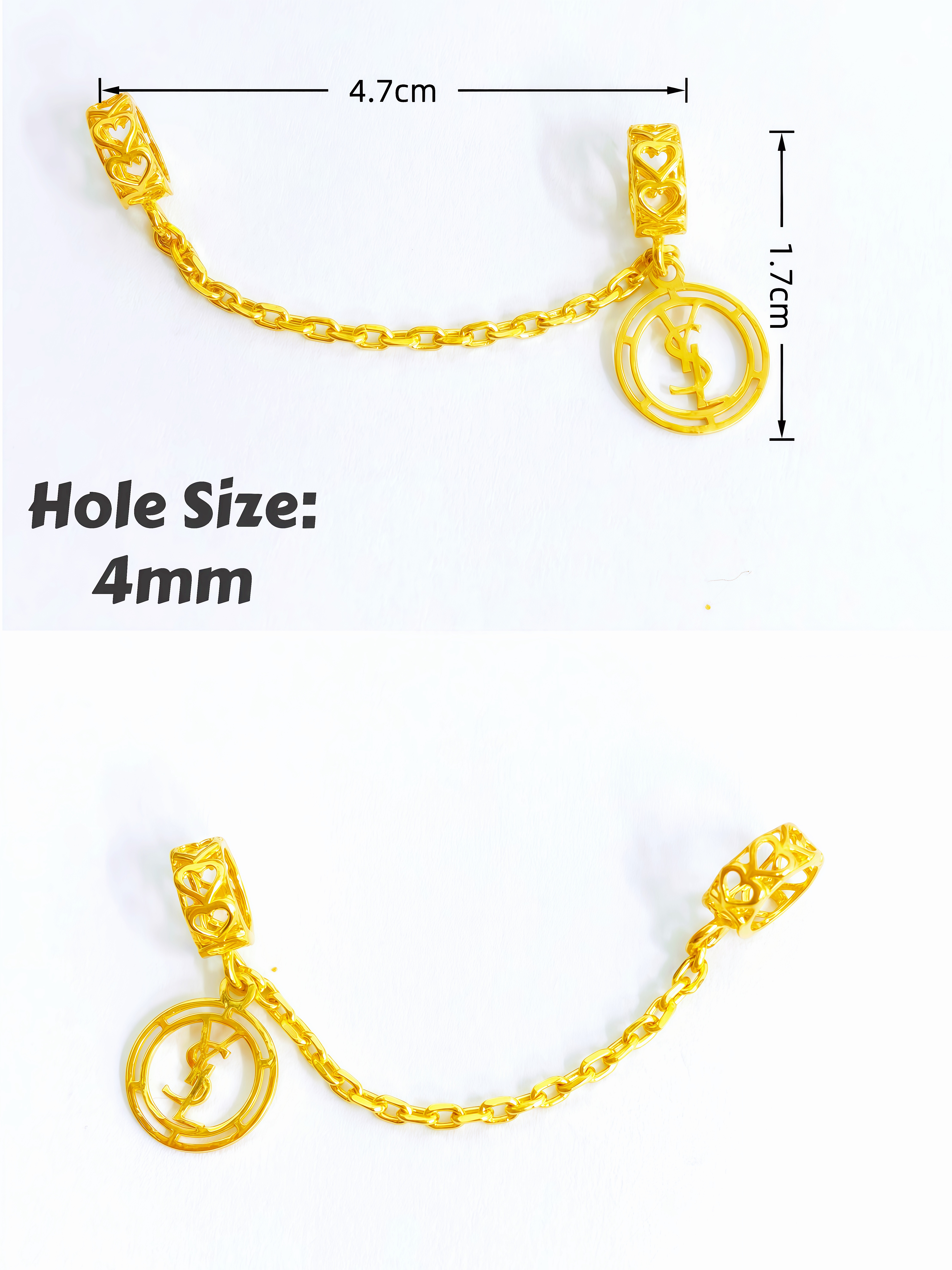 916 GOLD YSL SAFETY CHAIN  916 金 YSL 安全链