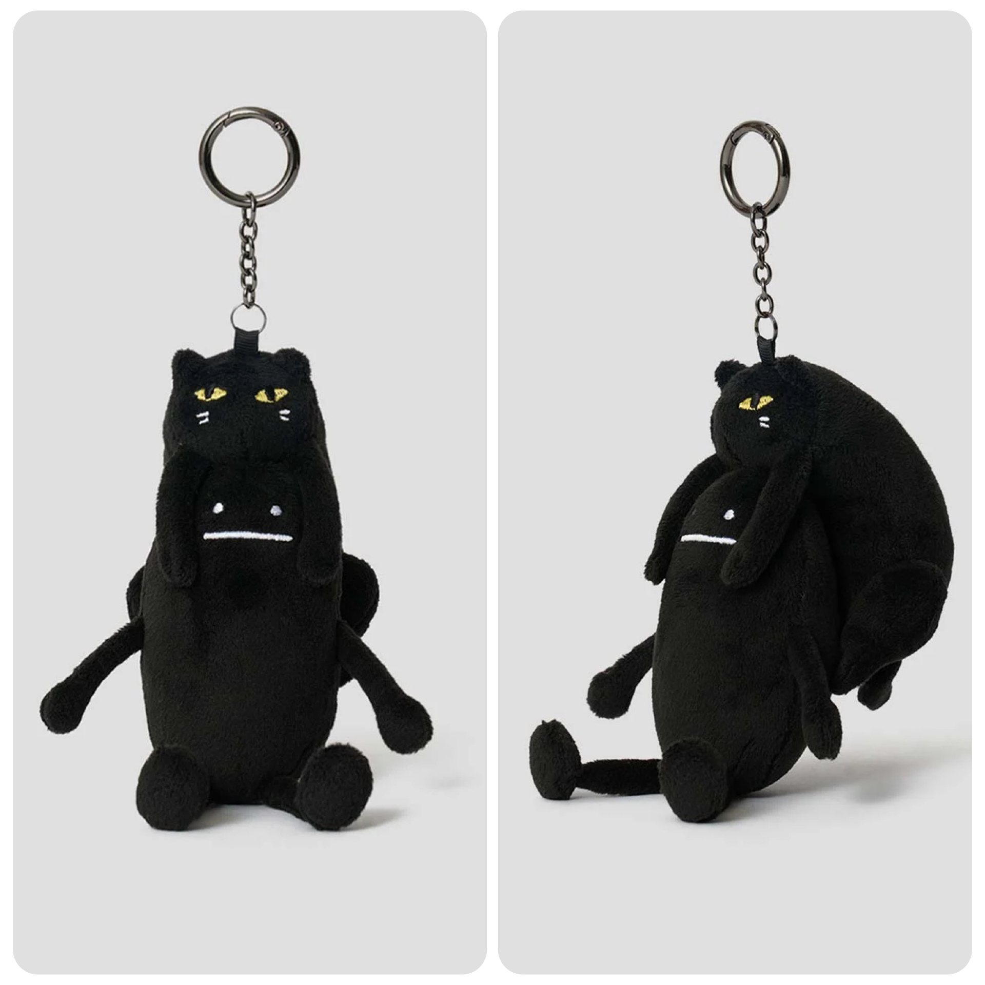 日本預訂📍日本貓貓抱黑豆人/動物得意公仔吊飾