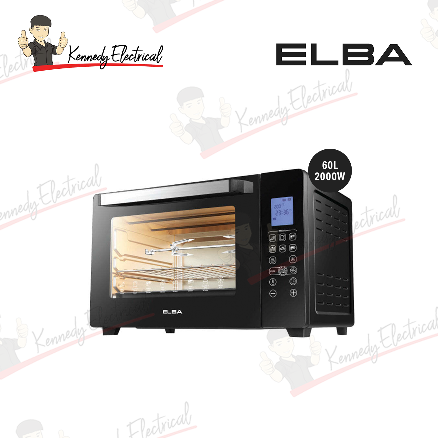 Elba 60L Digital Electric Oven EEO-J6091D(BK)