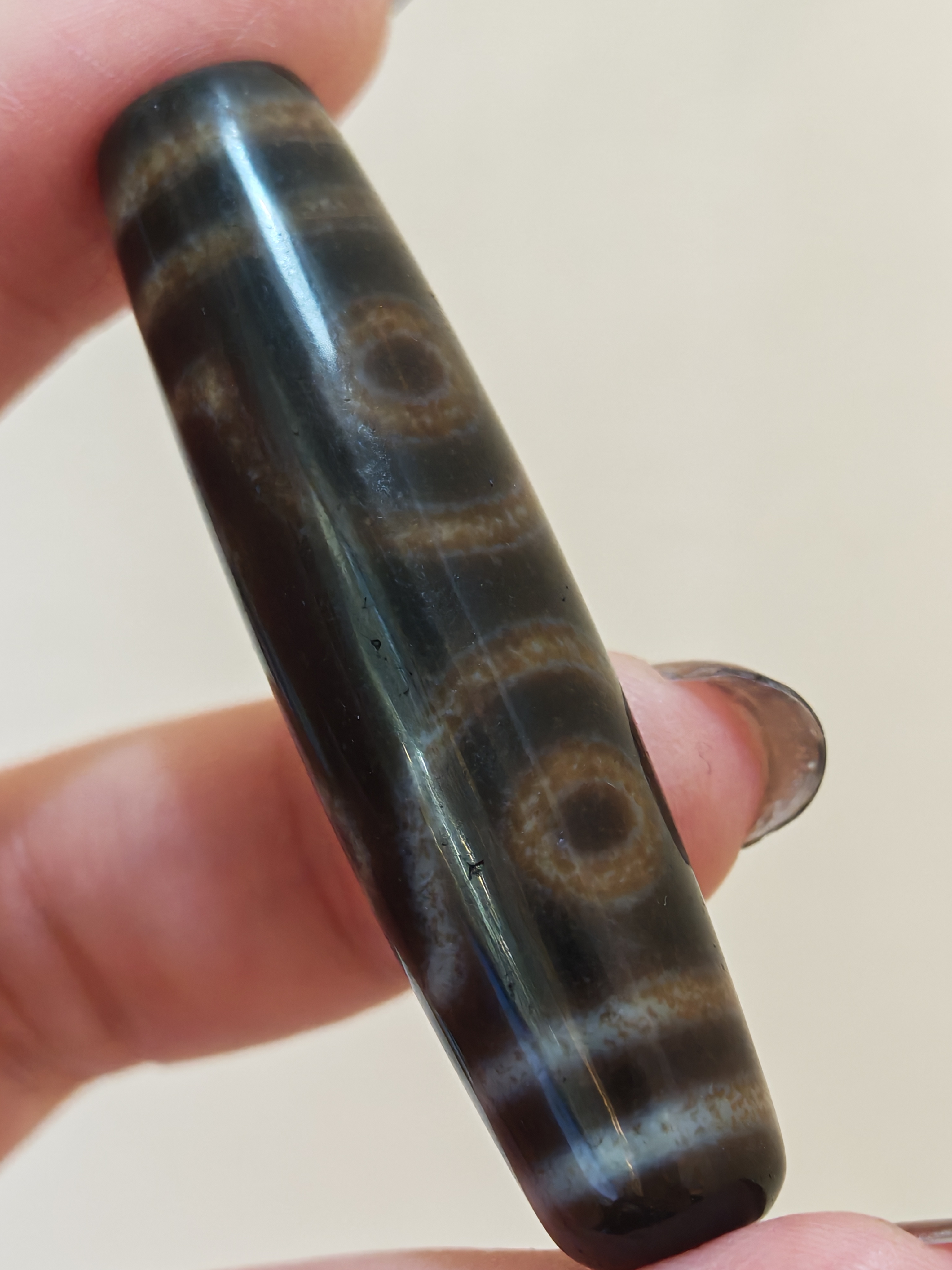 「黑白七眼天珠」26024