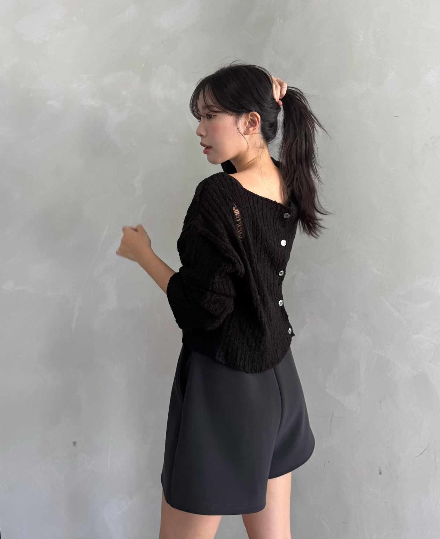 MA9 隨性破洞設計感針織Cardigan