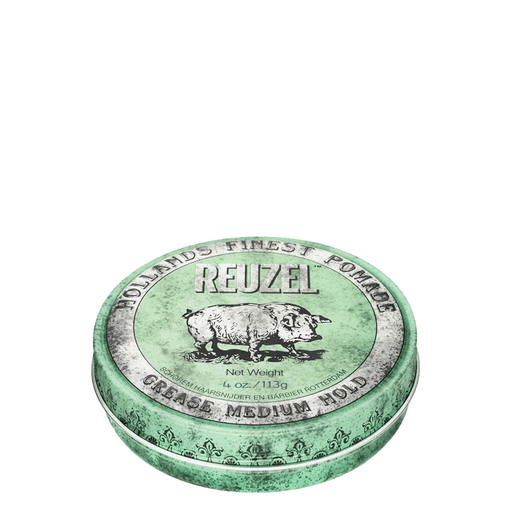 REUZEL Grease Medium Hold Pomade 綠豬中強油性髮蠟113g