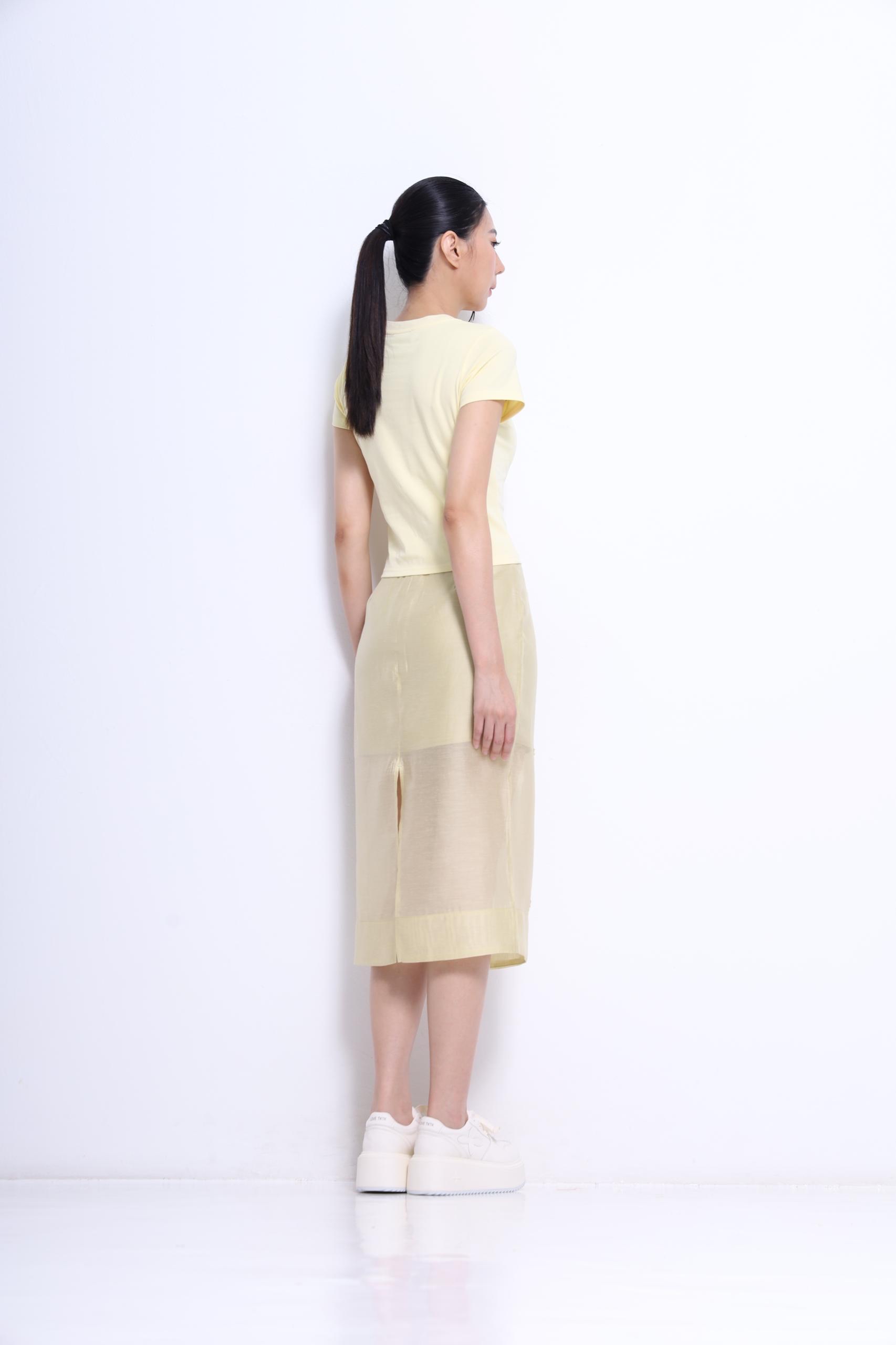 CS1447 Elara Sheer Embroidered Midi Skirt
