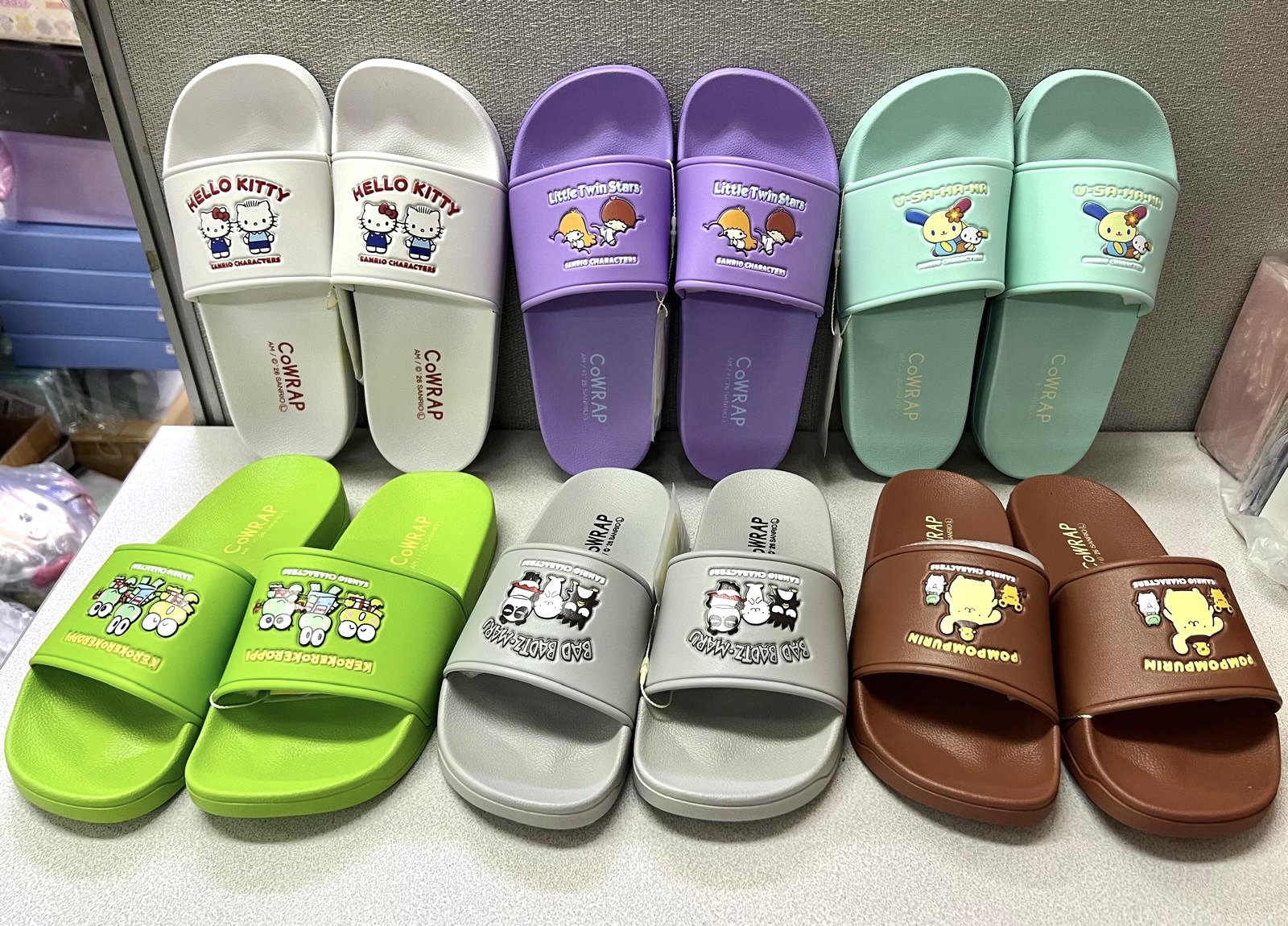 🎌日本直送🎌CoWRAP x Sanrio 彩色系列 拖鞋