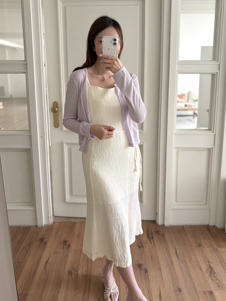 Romance Slim Cami Dress (Ivory)