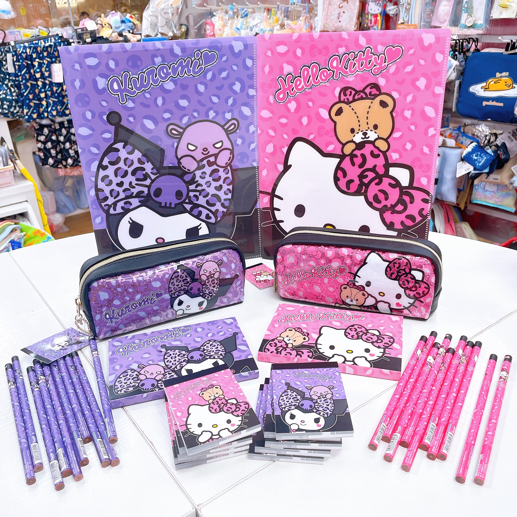 日本直送 Sanrio Hello Kitty Kuromi 豹紋系列文具產品