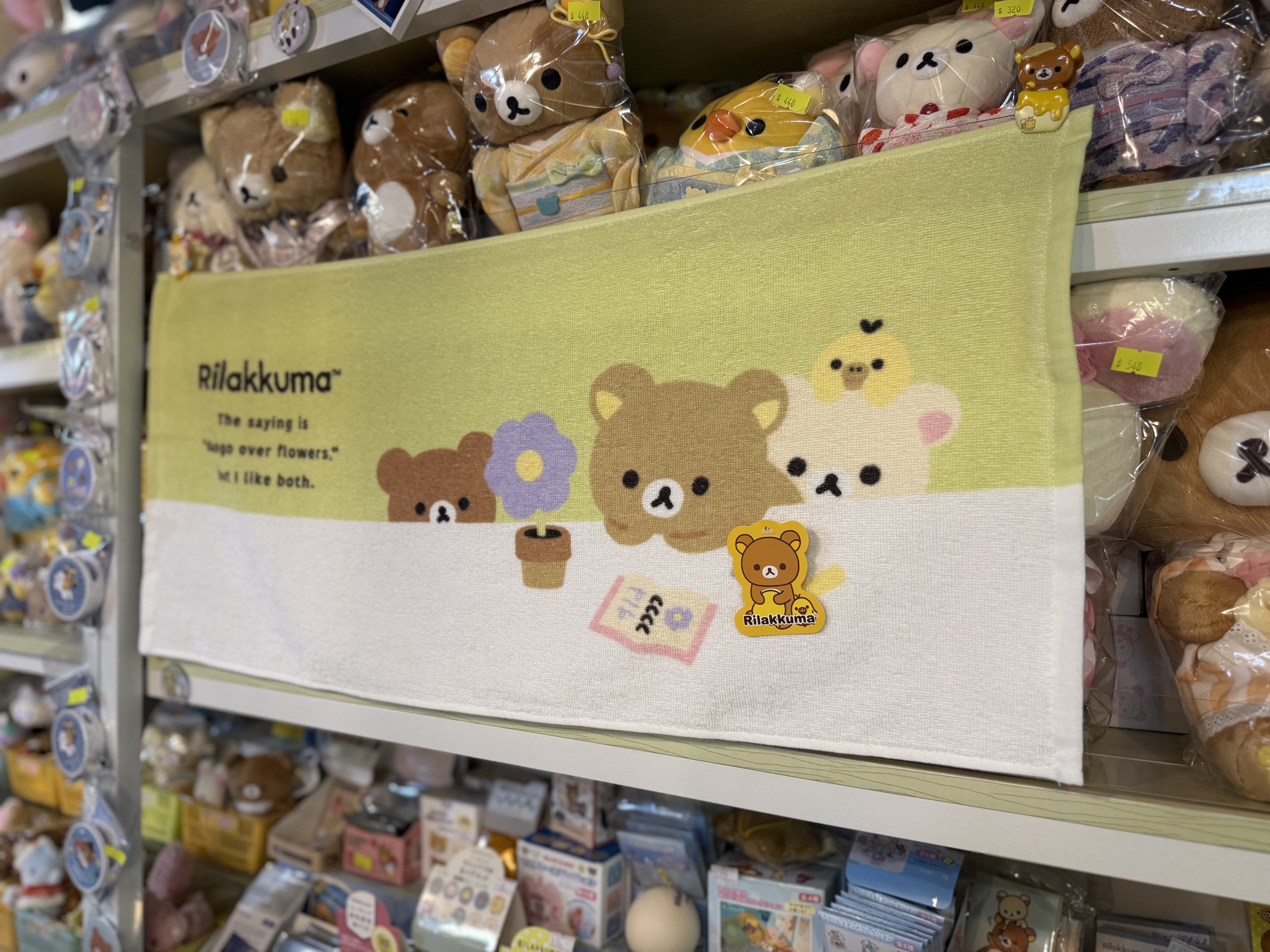 《現貨》全新BASIC RILAKKUMA Flower系列 長毛巾。浴巾