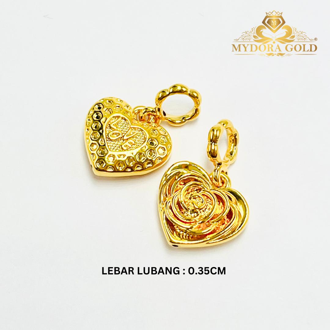 MYDORA Charm Bunga Rose (5G) l EMAS 916/22K