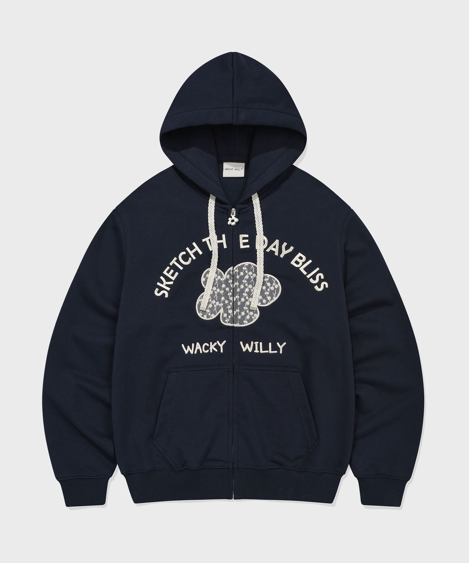 Wacky Willy Lily Applique Zip Up