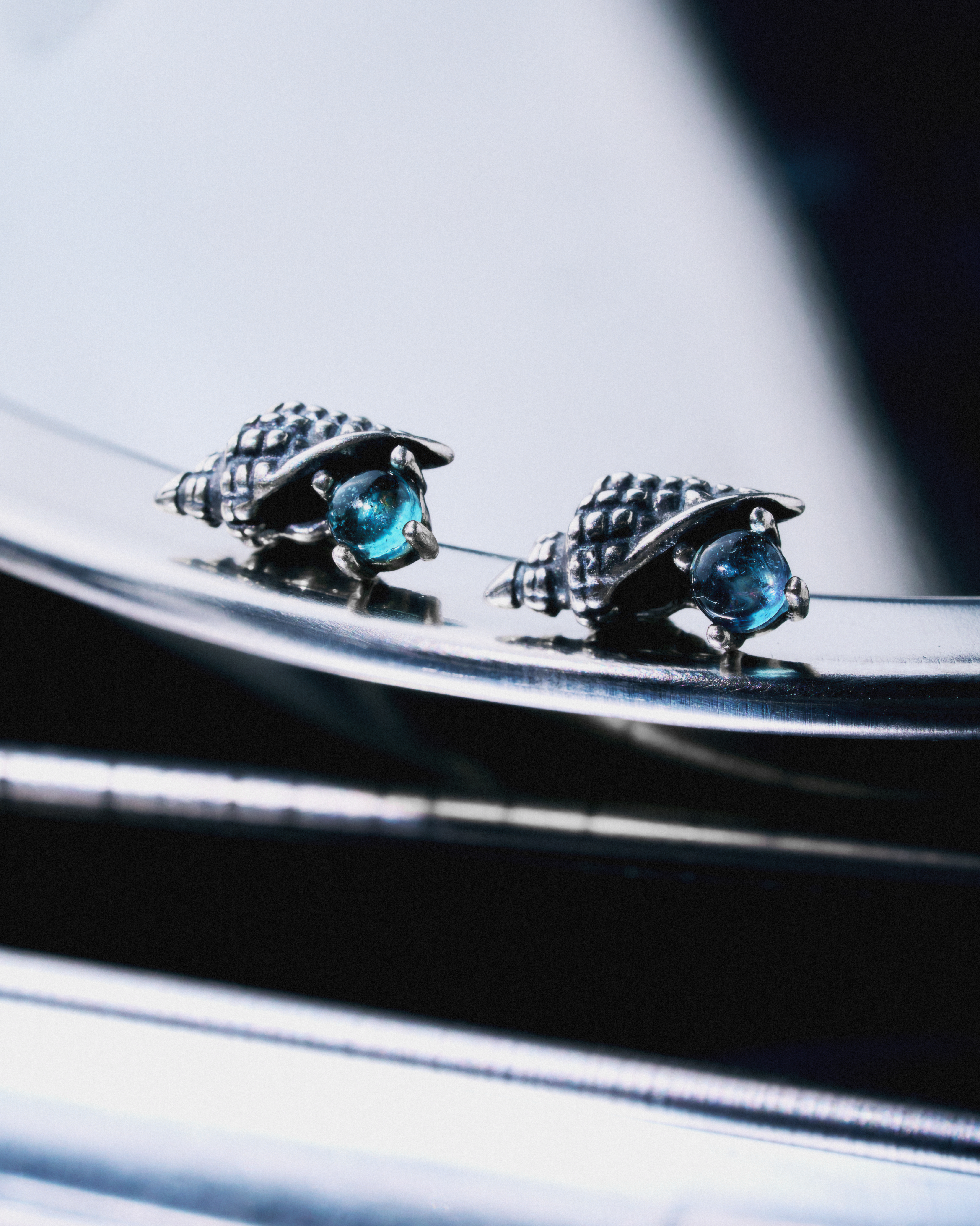 Blue Control Earring