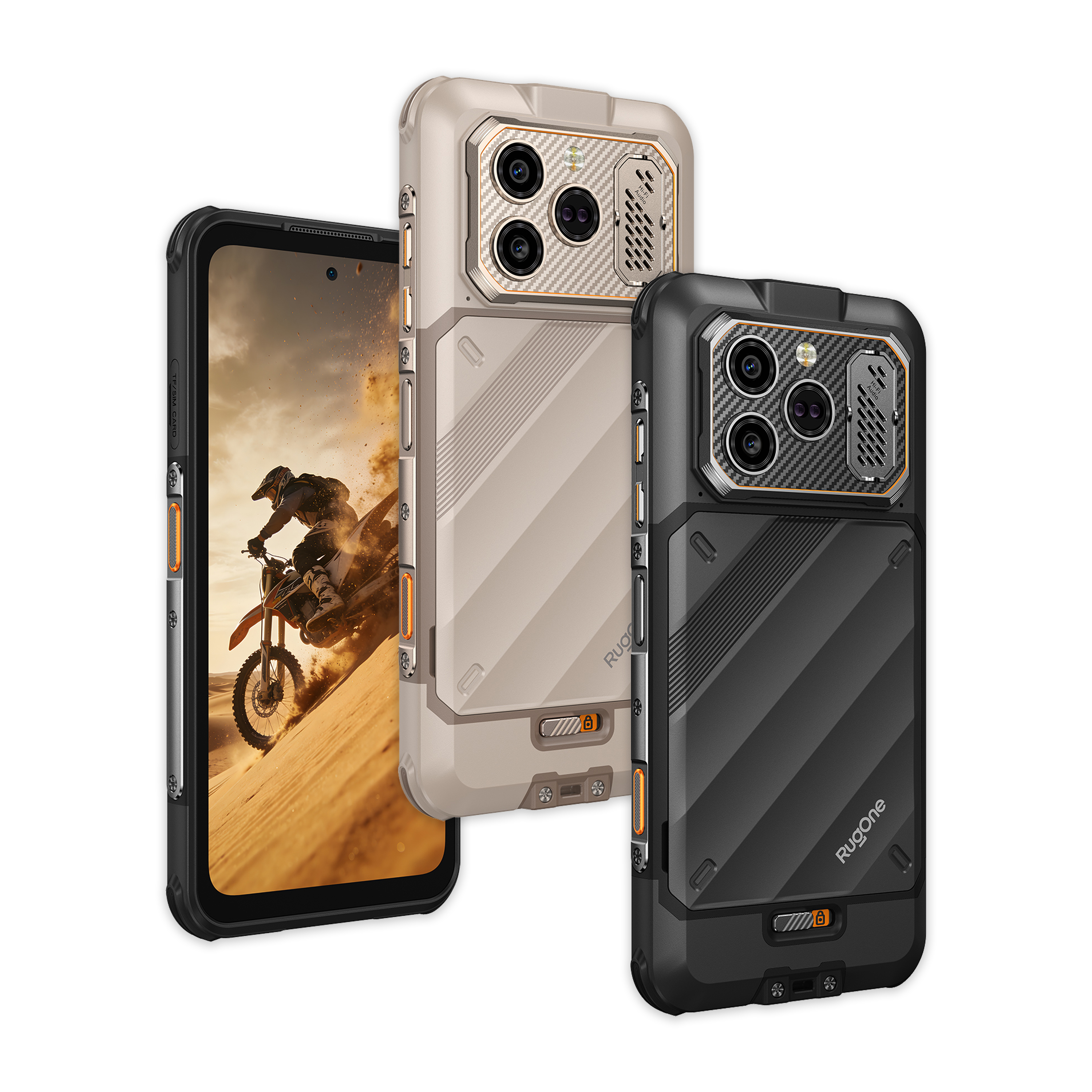 RugOne Xever 8 | 6.5吋 120Hz 4800mAh 可換電池 夜視 手電筒 117dB喇叭 支援eSIM 三卡槽 Widevine L1 AI工具 三防手機 Rugged Phone