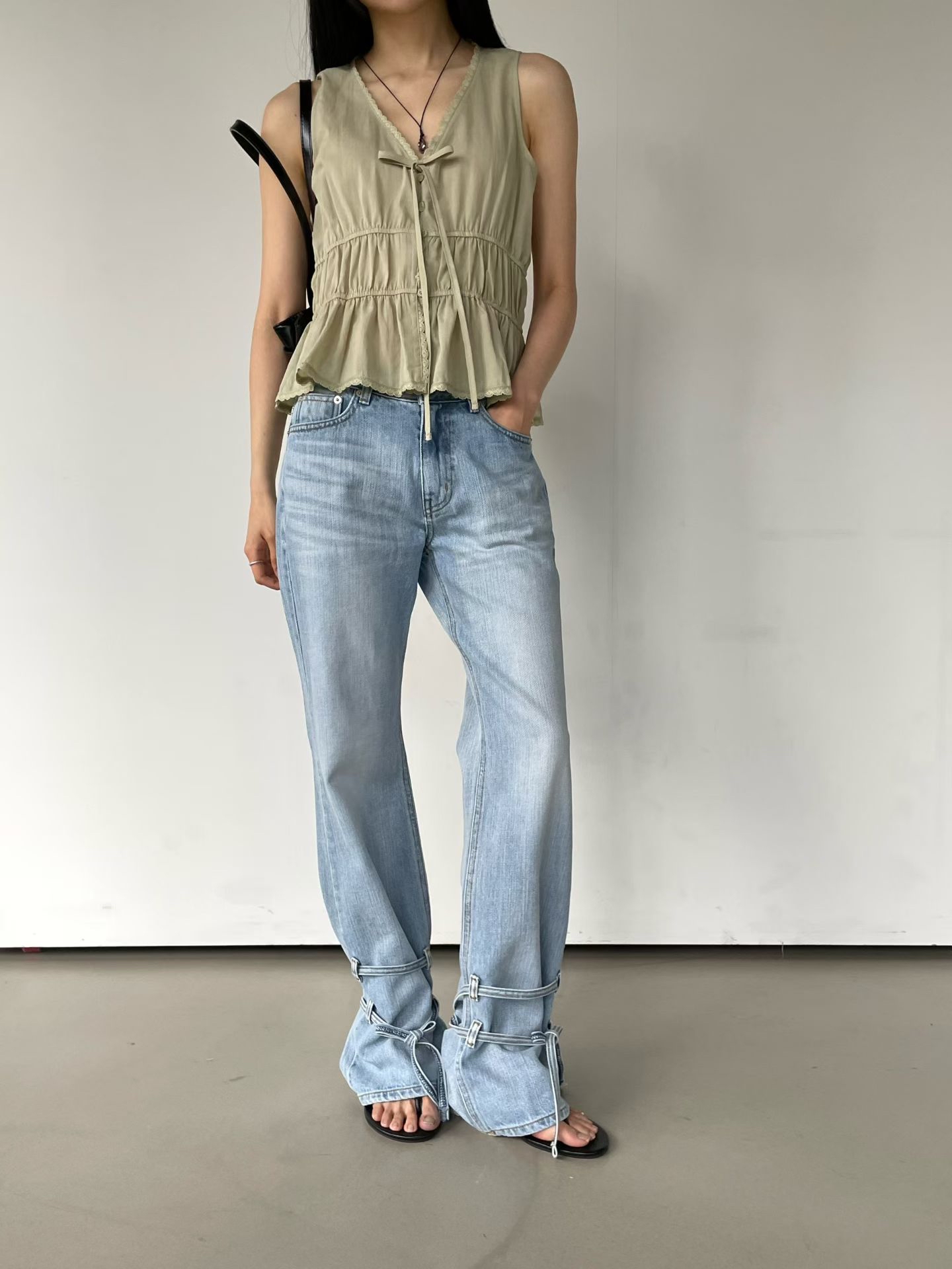 東大門女裝Find | ribbon denim 