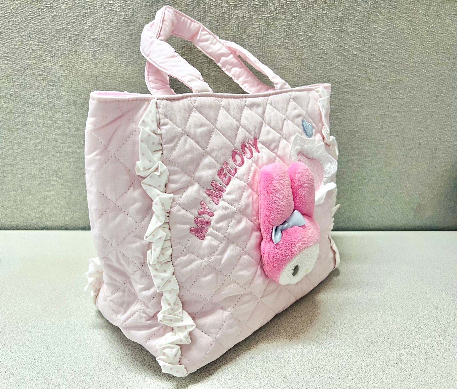 🎌日本直送🎌 Melody 刺繡格仔立體頭形手挽袋