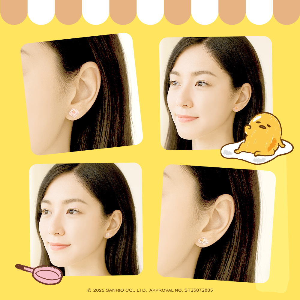 📦訂購 台灣限定 三麗鷗SanrioＸSTORY 故事銀飾 Gudetama經典系列 蛋黃哥造型耳環