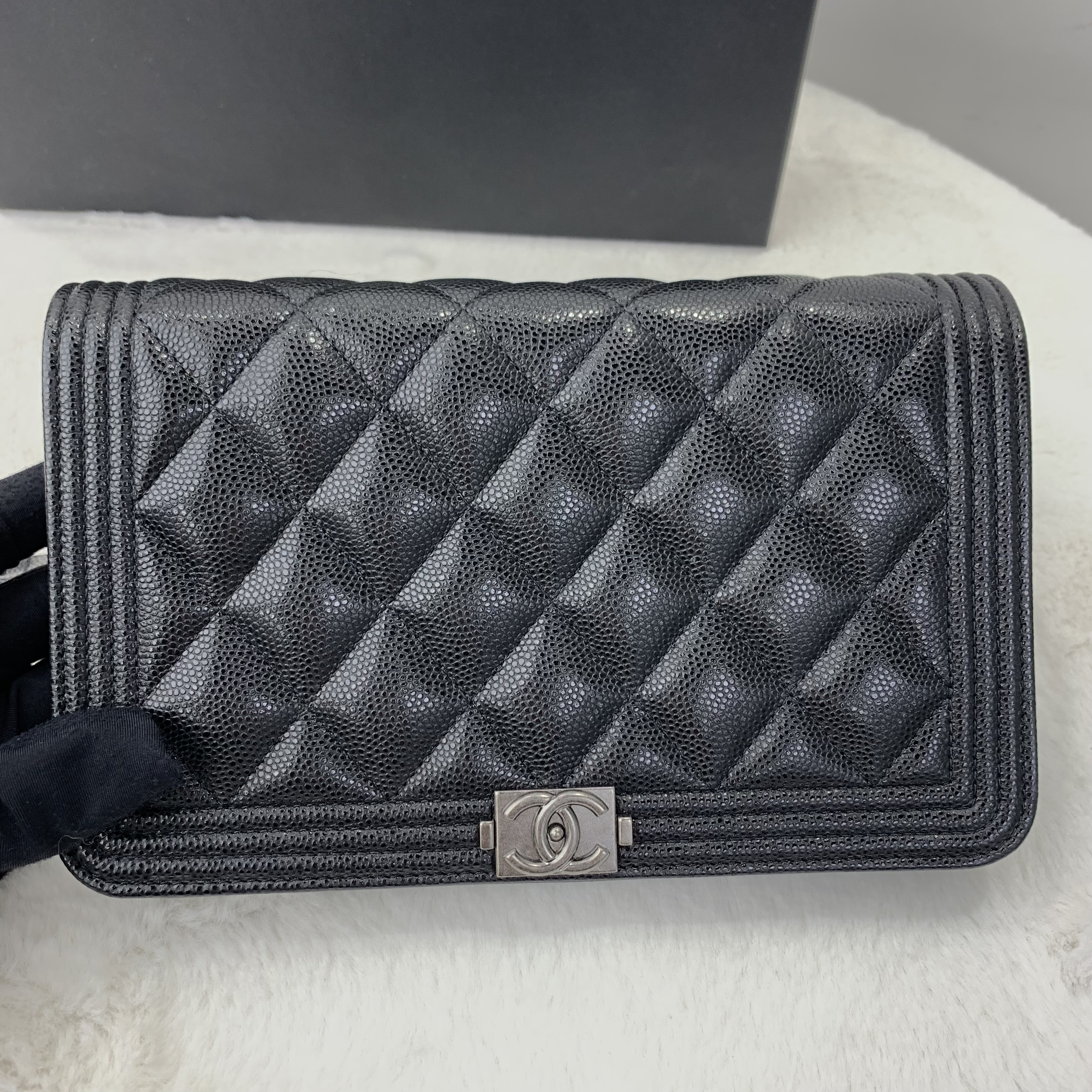 CHANEL經典熱賣款❤️‍🔥Leboy woc 黑色銀扣