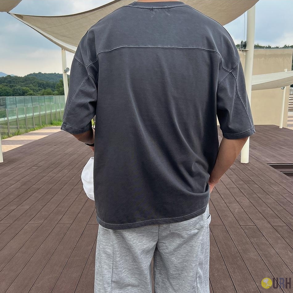 【100%保證韓國直送】Supima Pigment Washing 復古水洗口袋寬鬆短袖Tee 👕 [4 color] RG165944
