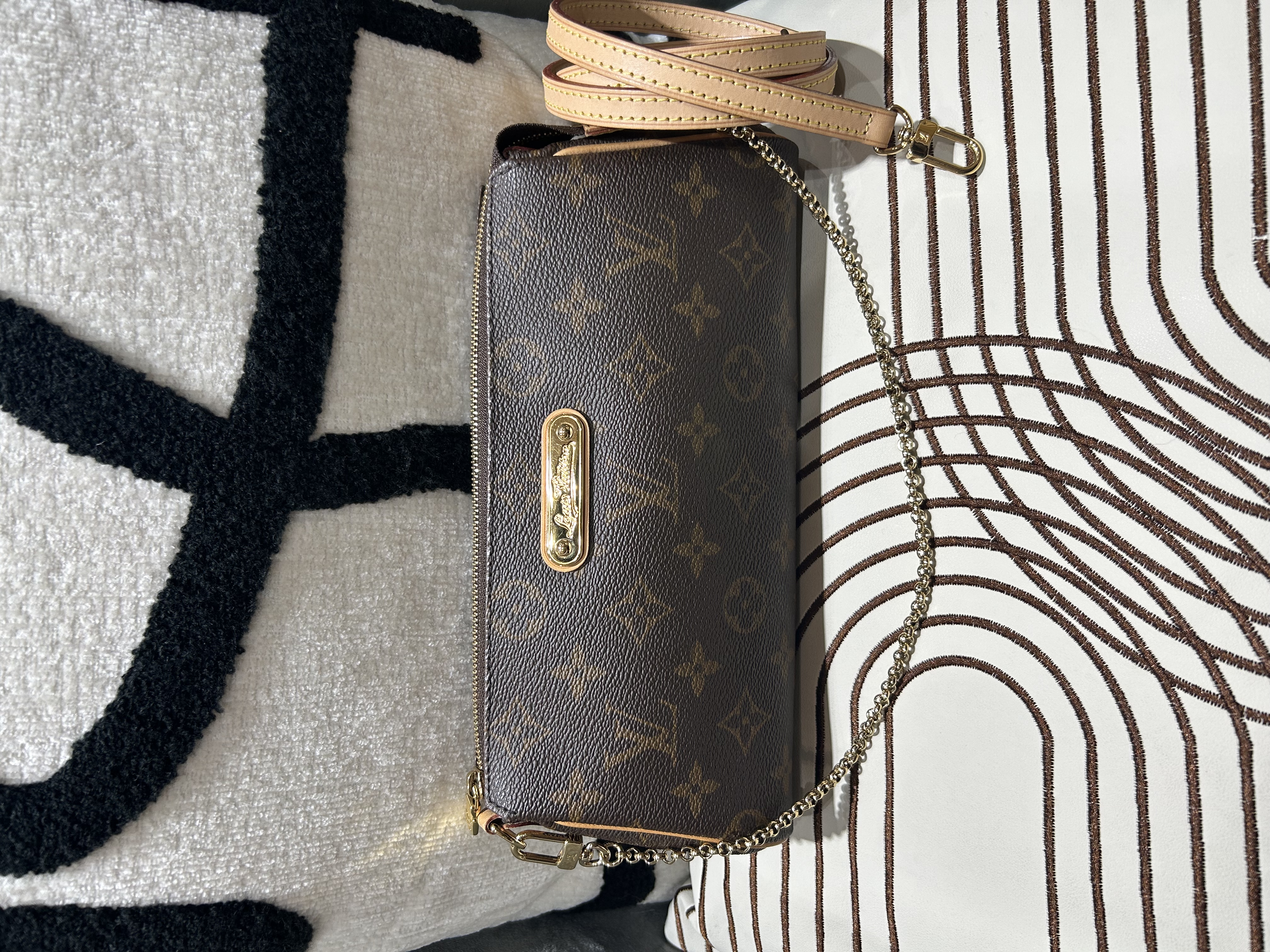 Lv Eva 2 way bag monogram Louis Vuitton M95567 100%Authentic, 98%New ✅Strap ✅Dust bag