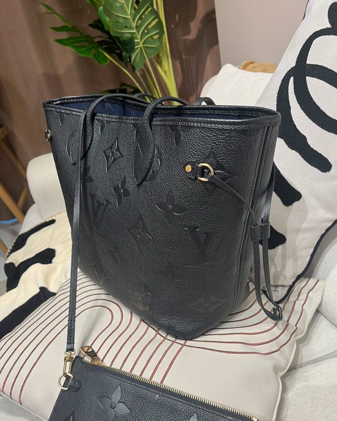 Lv neverfull MM empreinte leather 100%Authentic ,98%new   ✅塵袋✅pouch 