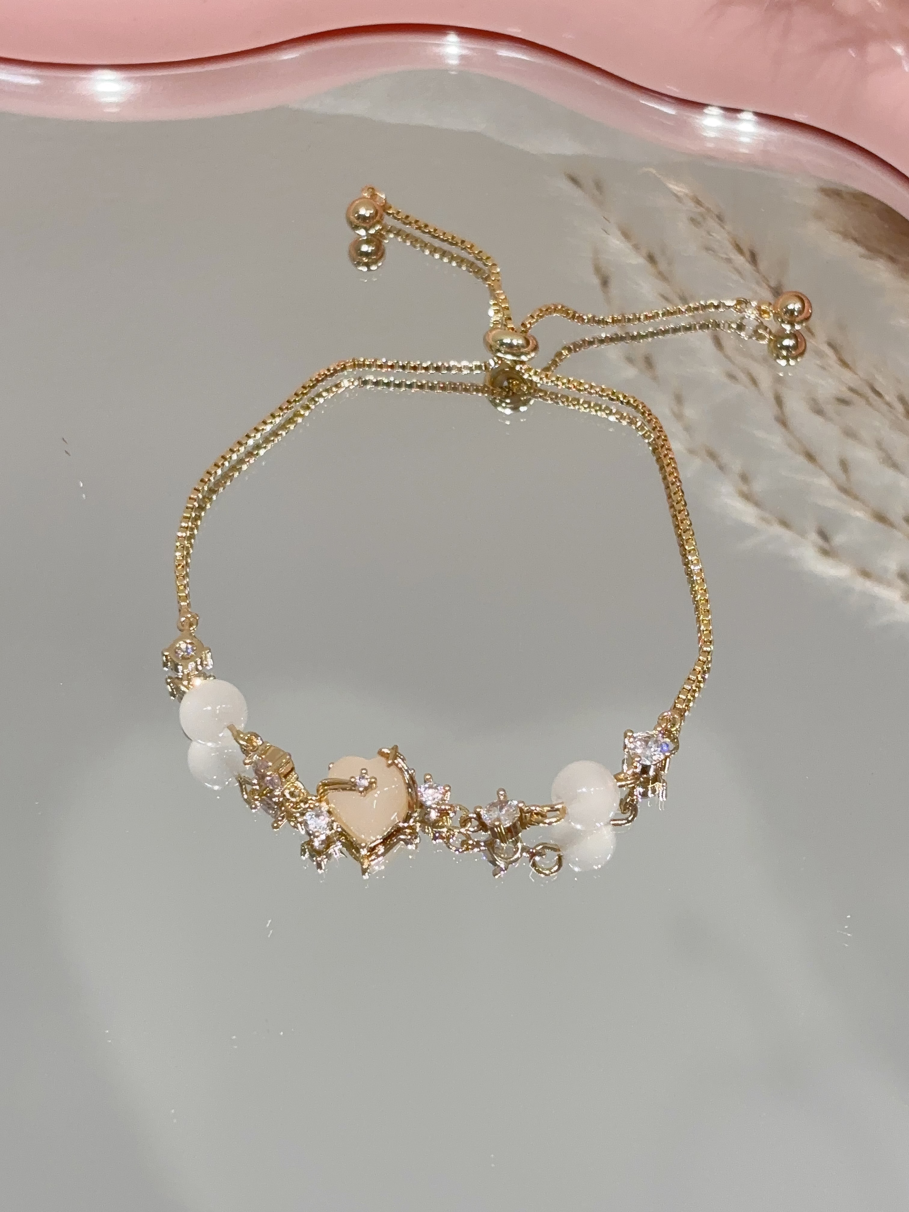 bulingbuling爱心抽绳手链