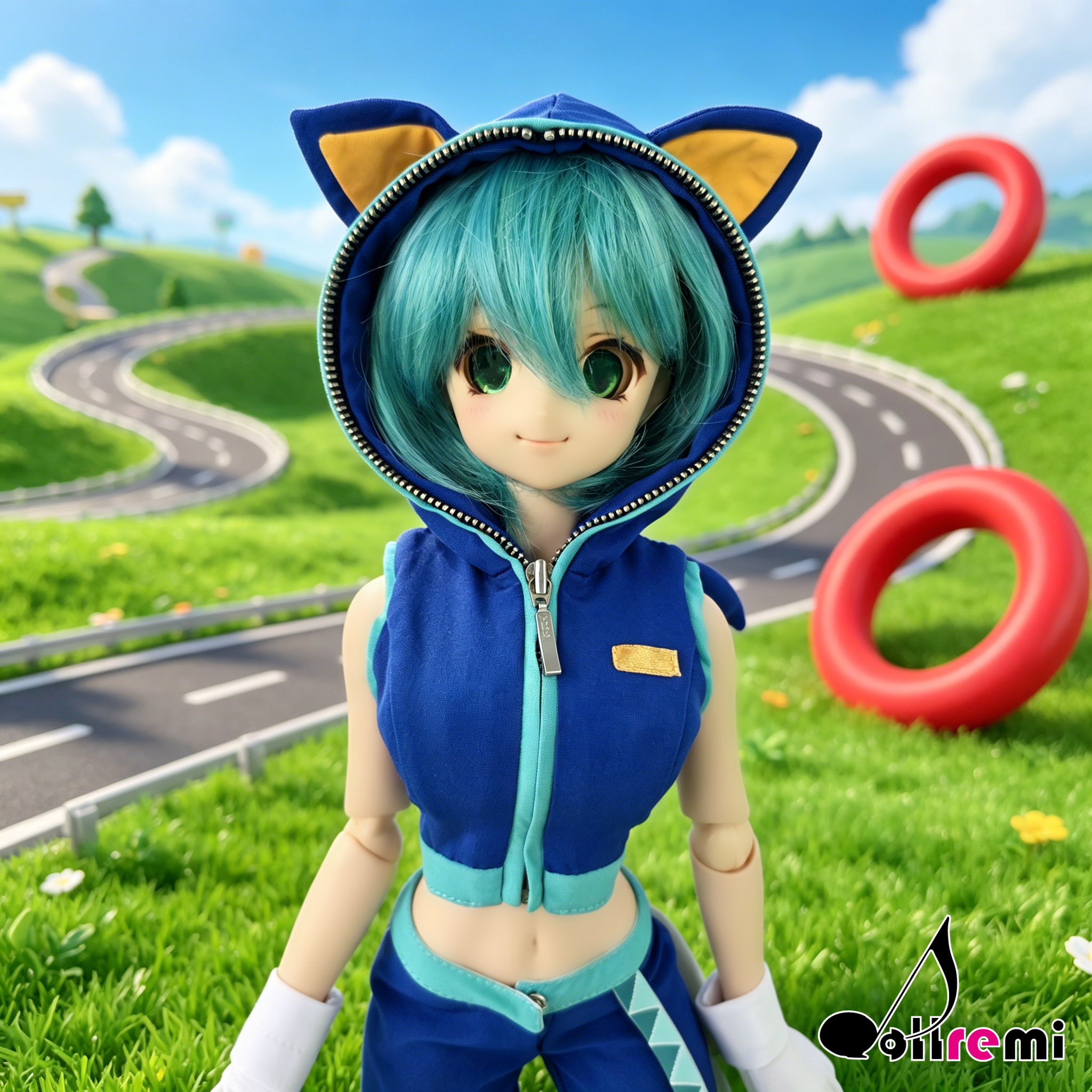 【dollremi】(DD0925) COS Hatsune Miku Project DIVA Arcade - Sonic Style 初音未來 - 歌姬計劃 街機版