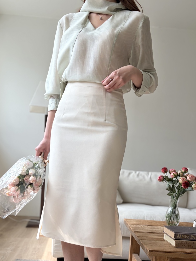 Pastel Mermaid Skirt (Ivory)