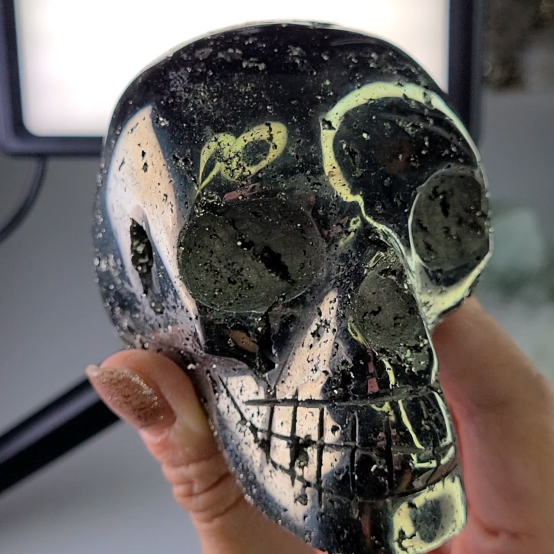 Pyrite skull from Peru.