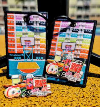 Mimemomall襟章鎖匙扣 - 彩虹村