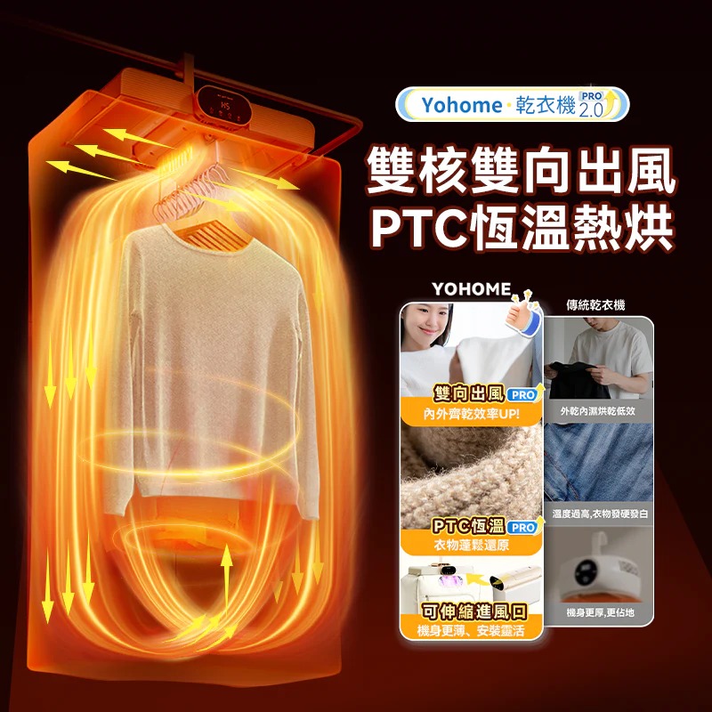 Yohome MiniFold 烘乾機 PRO 2.0 -可移動 (訂貨4-7天)