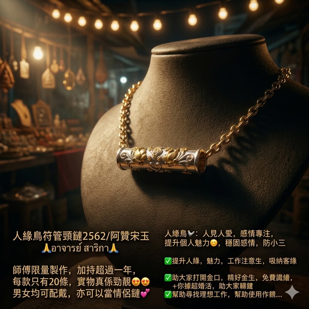人緣鳥符管頸鏈2562/阿贊宋玉