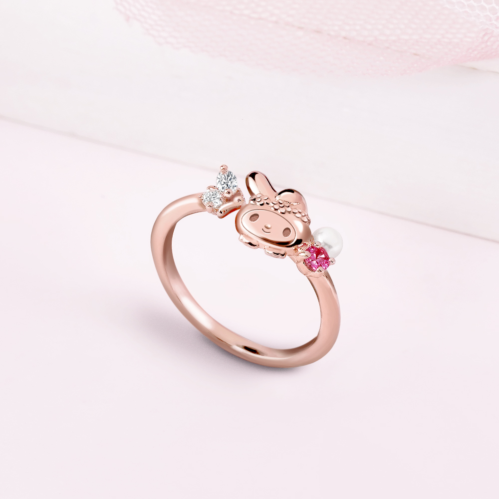 📦訂購 台灣限定 三麗鷗SanrioＸSTORY 故事銀飾 My Melody 童話仙子系列 美樂蒂蝴蝶晶鑽純銀戒指