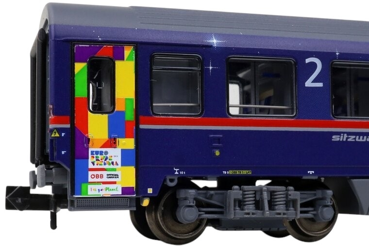 LS models N-scale ÖBB Nightjet Ep.VI Personenwagen Euro Pride (2-Car Set)