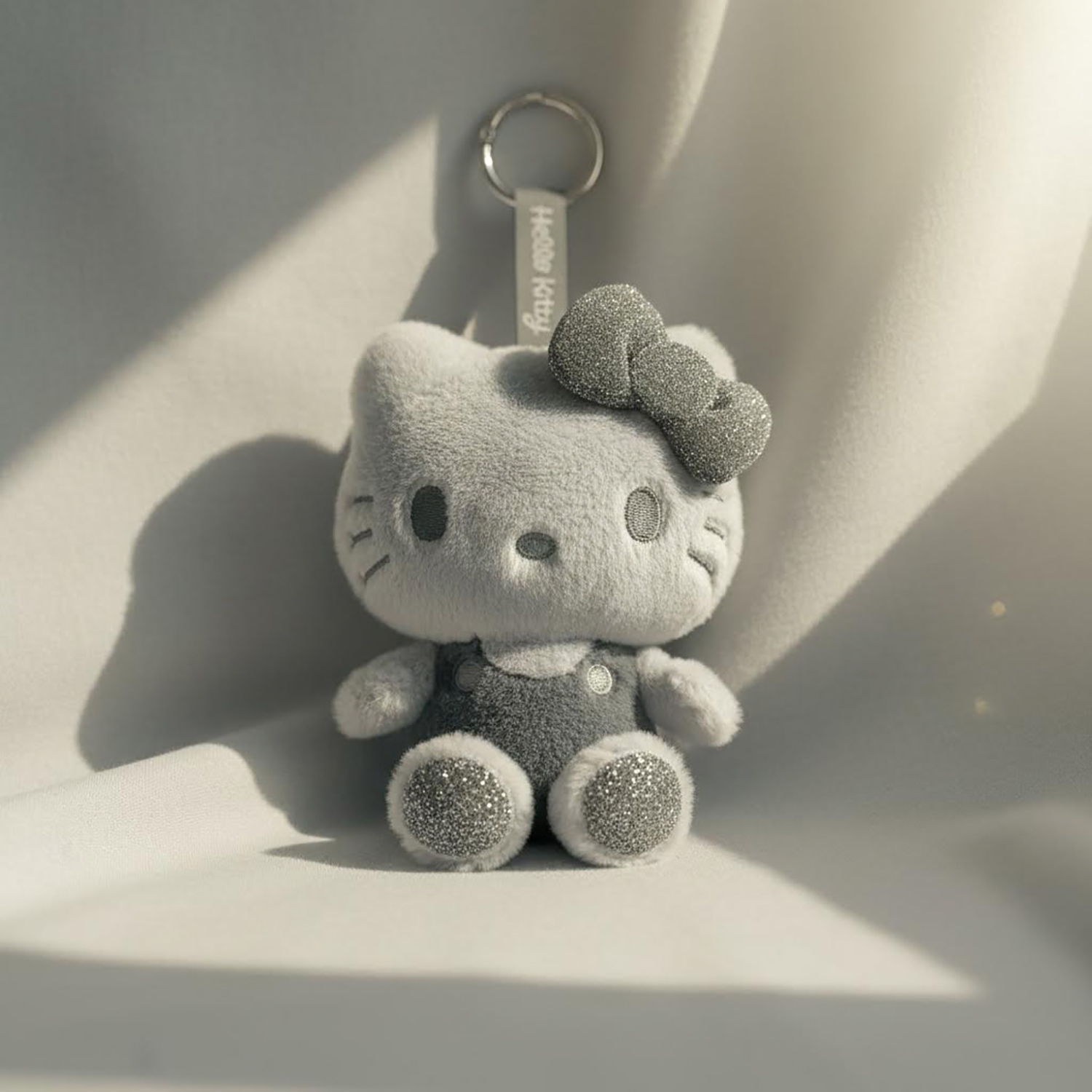 Sanrio - 閃亮公仔掛飾 (深灰色Hello Kitty款)