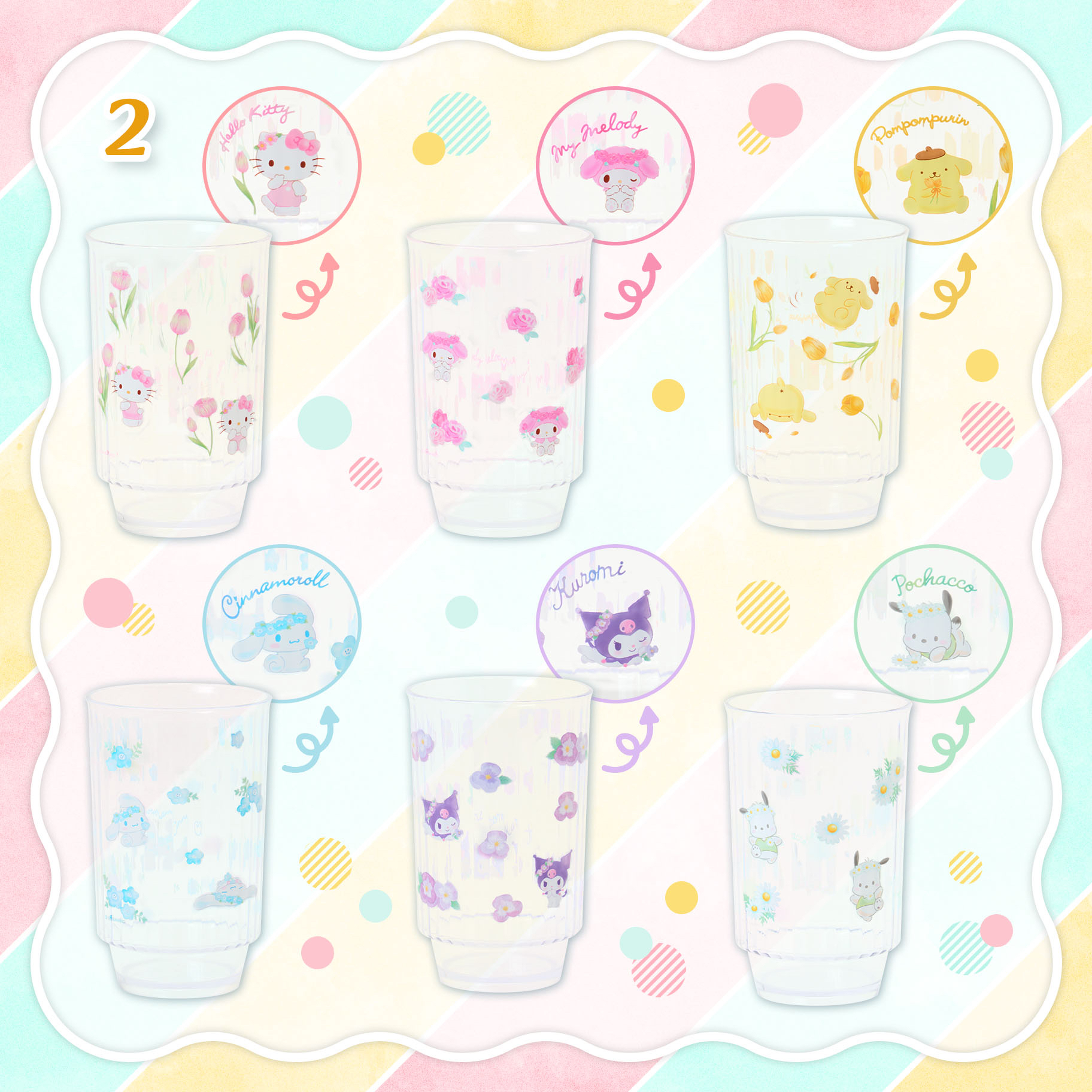 🎀【預訂】Sanrio 暑假夏日下午茶系列透明水杯