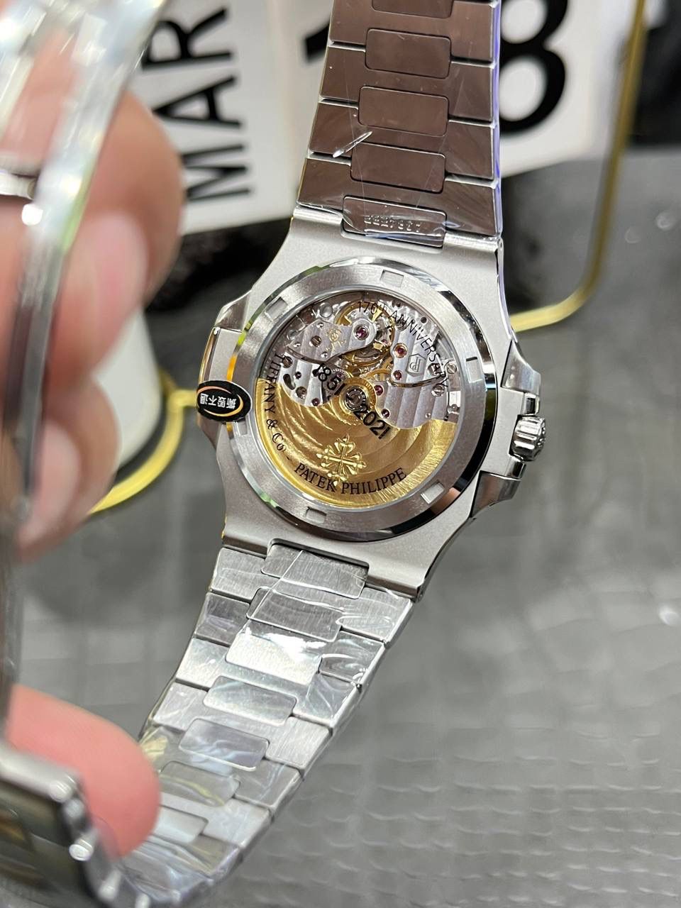 百达翡丽鹦鹉螺5711蒂芙尼系列/40mm*8.3mm/搭载Cal.324全自动一体机芯😍💯🤍