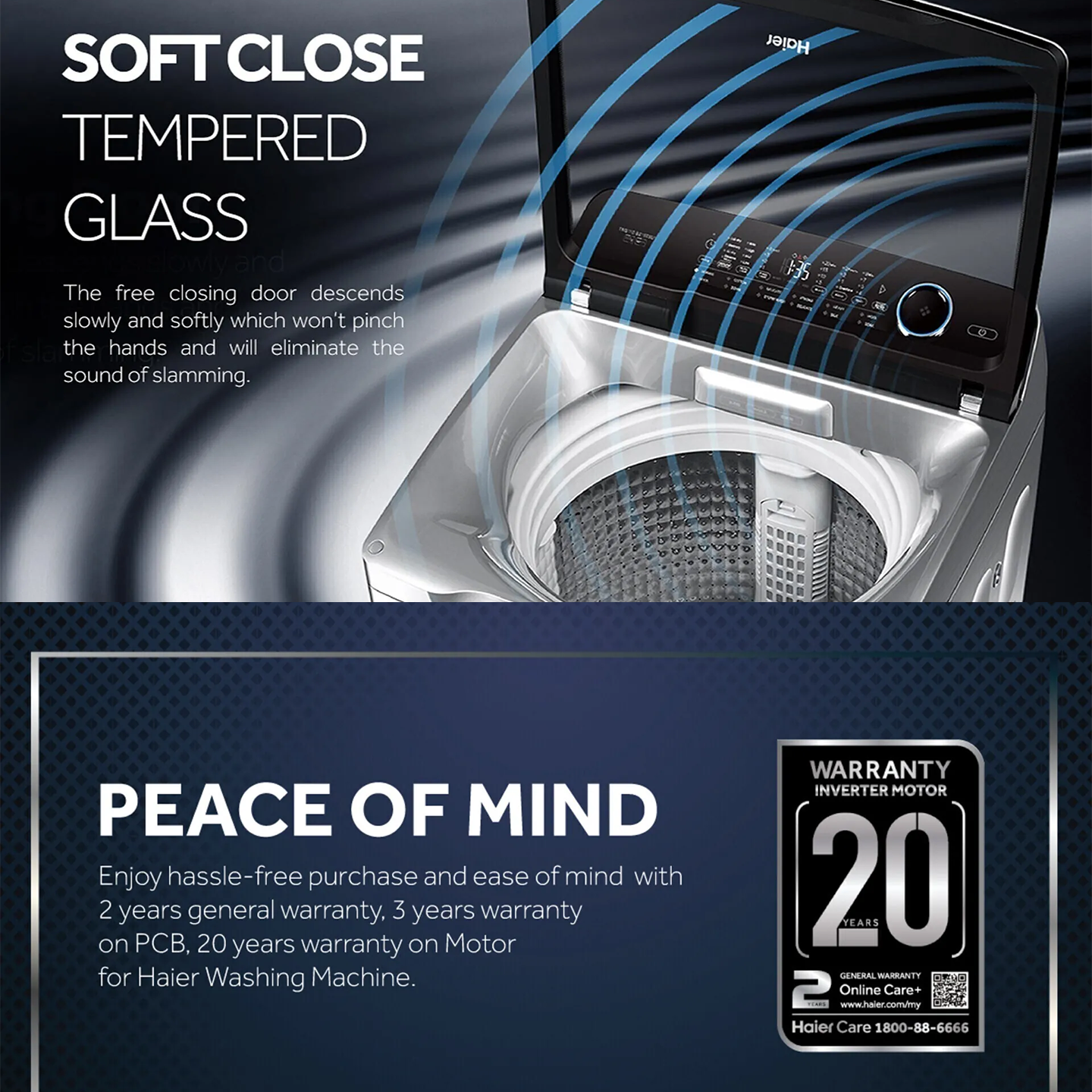 Haier 17kg Top Load Washing Machine (HWM170-B278S6)