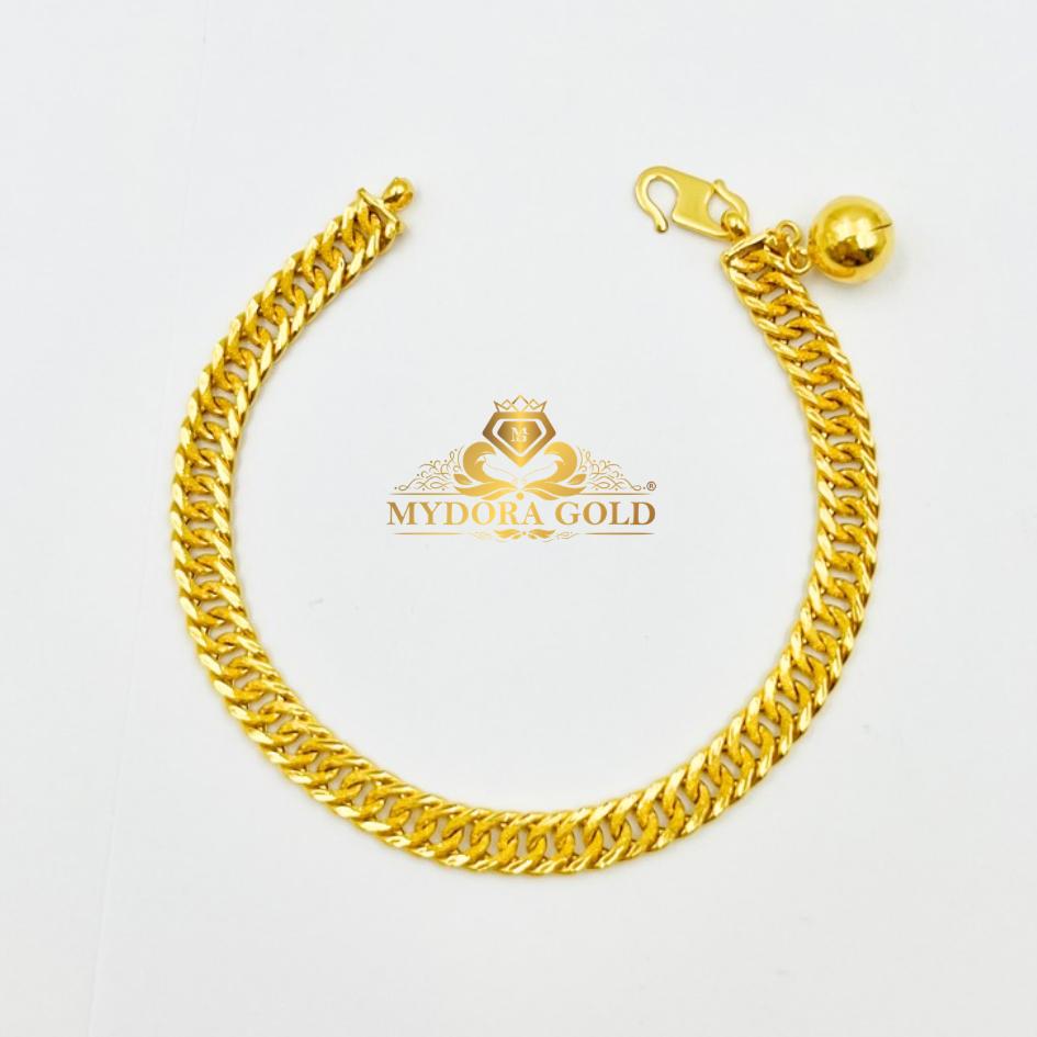 MYDORA Rantai Tangan Kait 2 Budak + Loceng | EMAS 916/22k