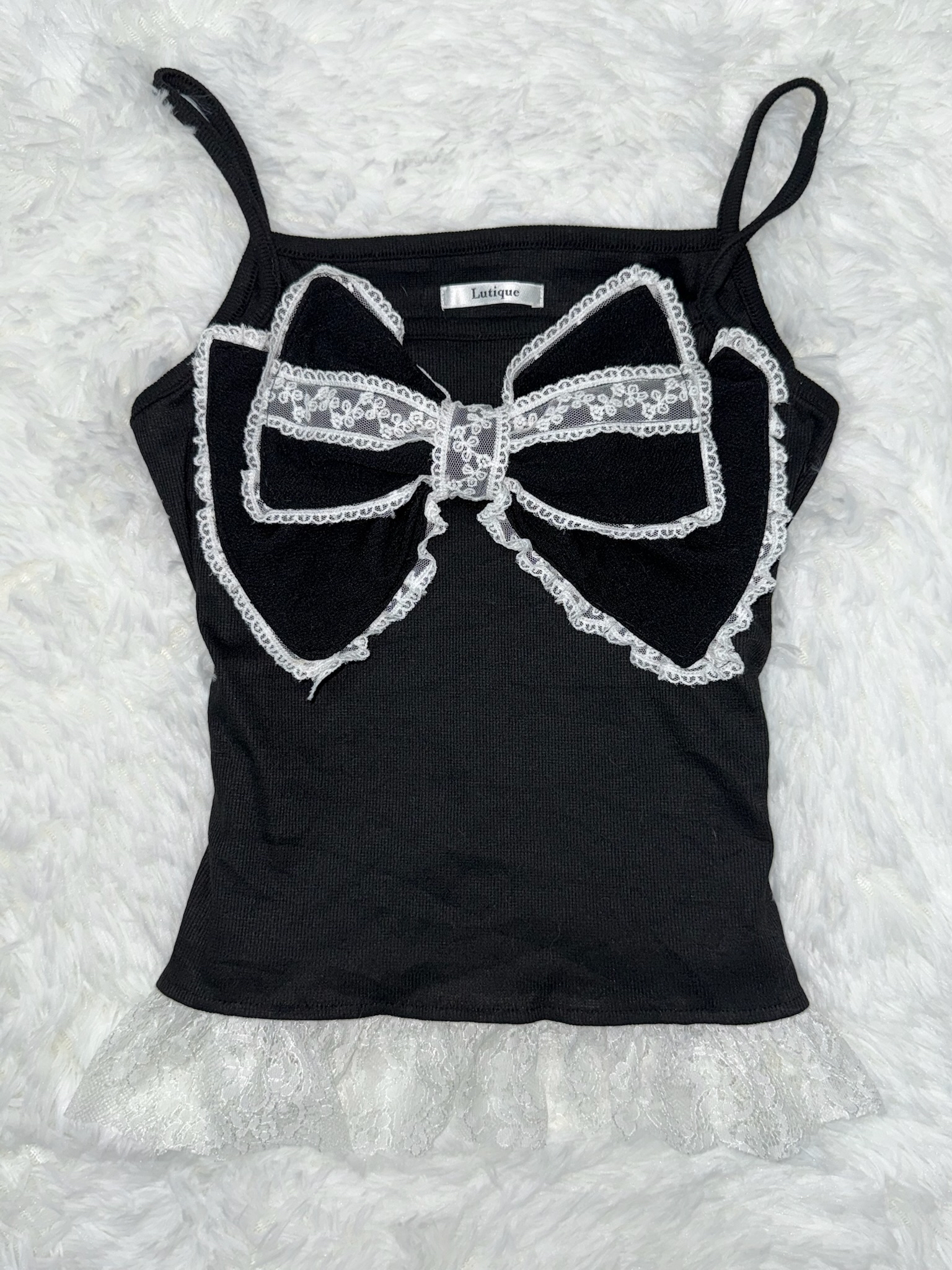 Black & White Lace Bow Set