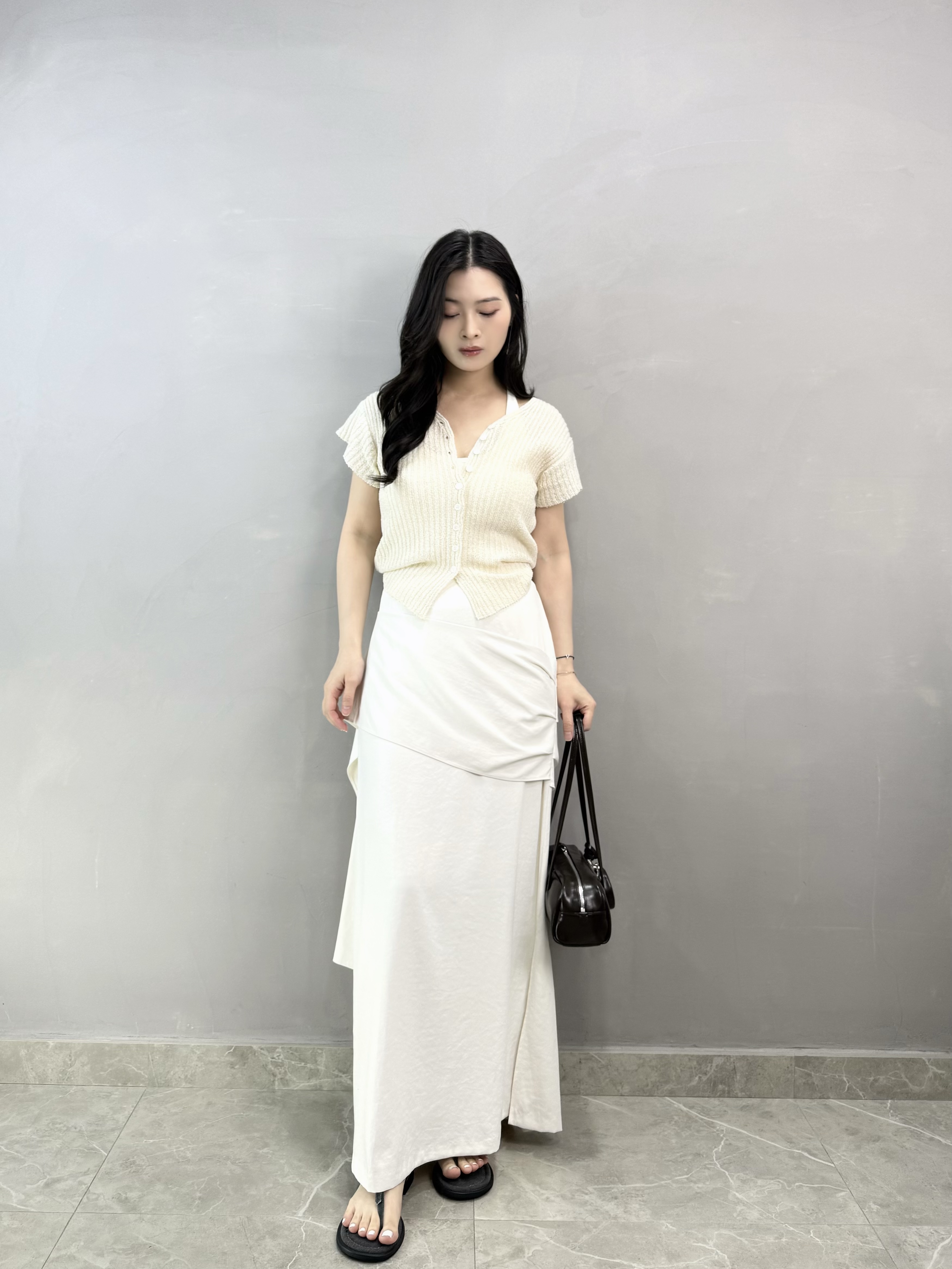 L77 設計感絲質裙