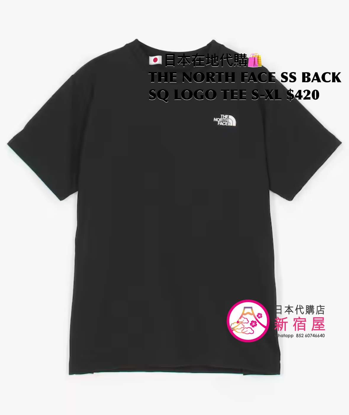 THE NORTH FACE SS BACK SQUARE LOGO T-SHIRT