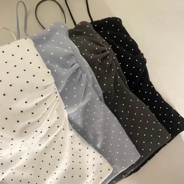 韓國波點吊帶背心(有 pad)