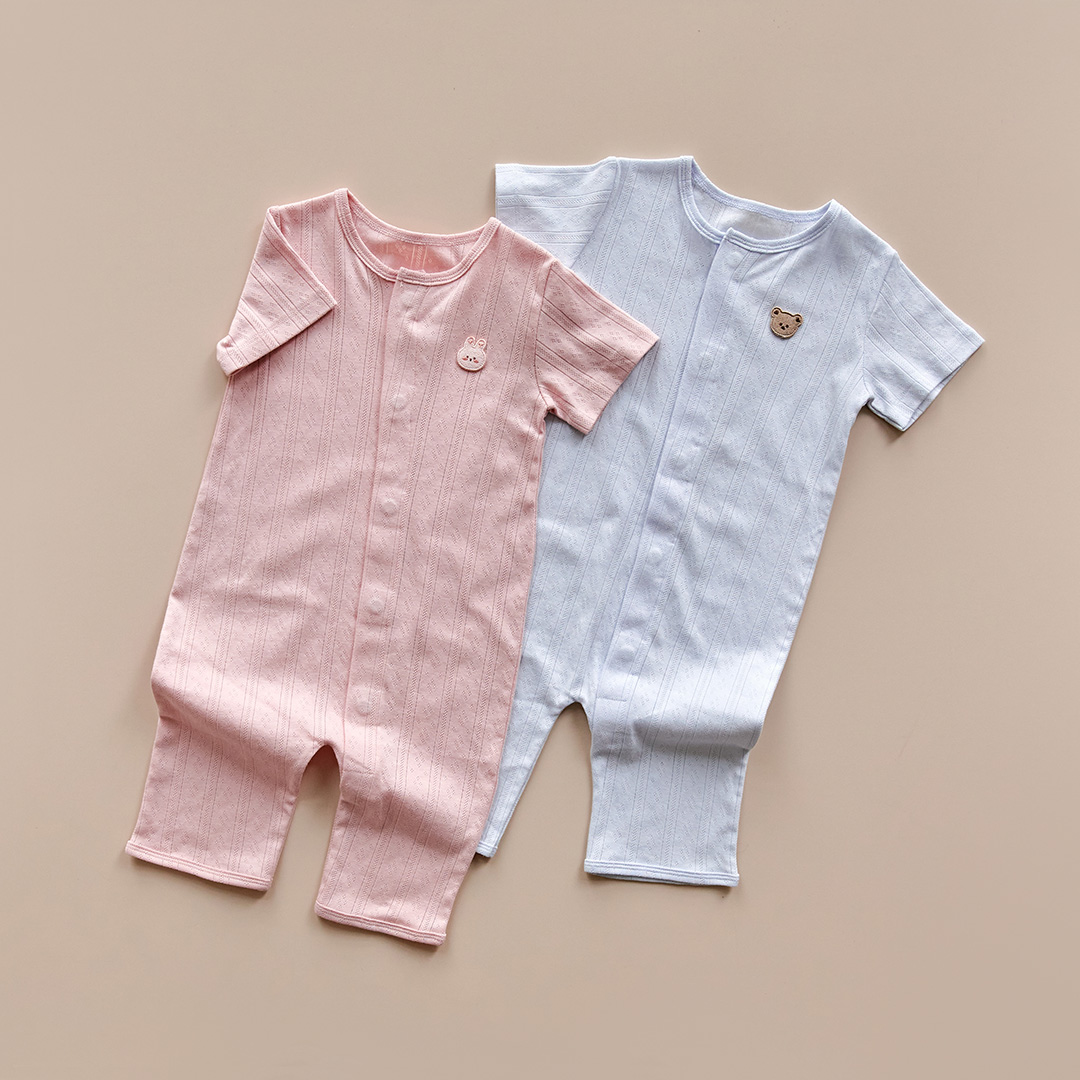 26S/S DTD一碰閉合磁扣系列🧲-清涼鏤空連身服