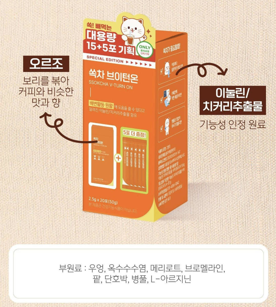韓國 SSOKCHA 機能纖體茶系列 15入｜去水腫 / 控糖 / 燃脂